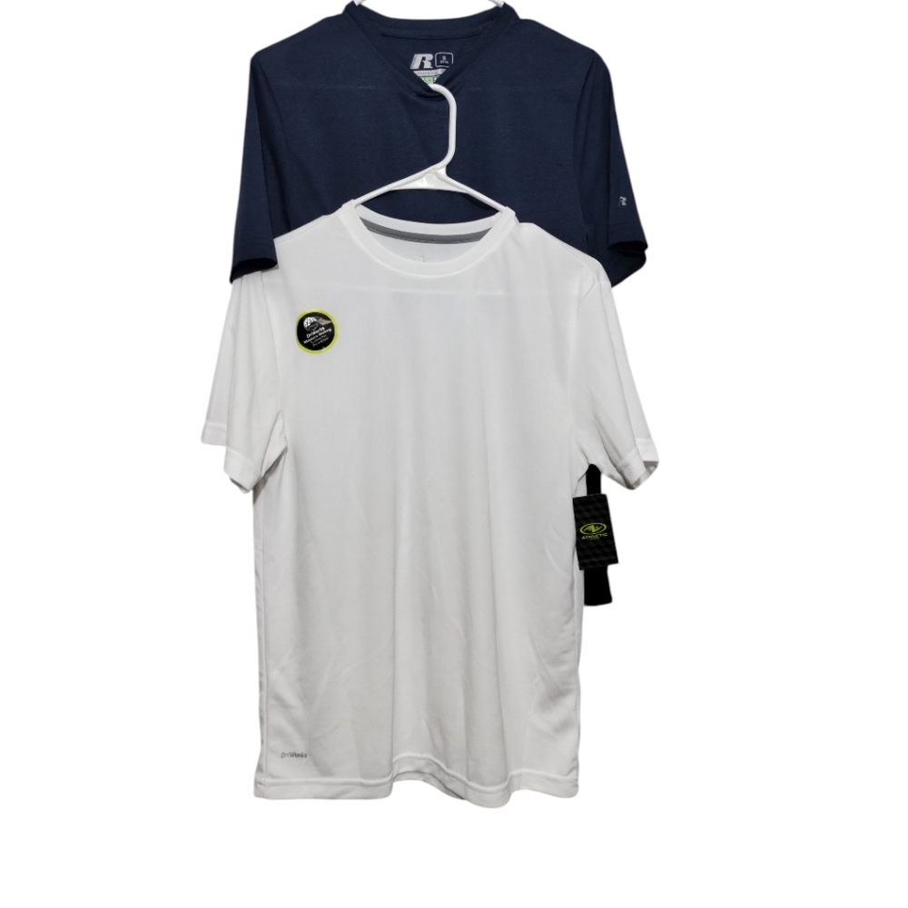 Bundle Of 2 Athletic Works Men's S Performance Tee Gym Run Workout